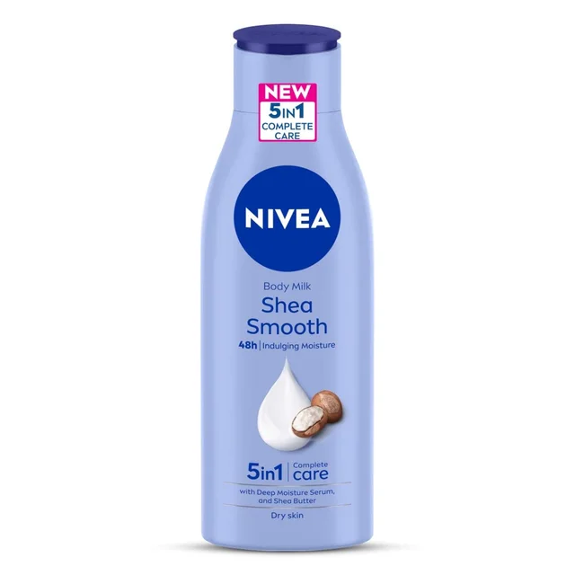 Nivea Shea Smooth Body Lotion 75ml | 48-Hour Hydration | Enriched with Deep Moisture Serum & Shea Butter | Non-Greasy Formula for Healthy, Radiant Skin