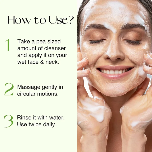 Nourish Mantra Green Tea Tatva Face Wash 100ml | With Green Tea, Walnut Powder & Niacinamide | 2-in-1 Exfoliating Cleanser | Oil Control | Sulfate & Paraben Free