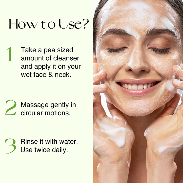 Nourish Mantra Green Tea Tatva Face Wash 50ml | With Green Tea, Walnut Powder & Niacinamide | 2-in-1 Exfoliating Cleanser | Oil Control | Sulfate & Paraben Free