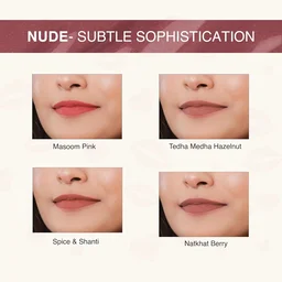 Nourish Mantra Muted Magic Creamy Matte Liquid Lipstick Combo with SPF 15, Set of 4 Mini Lipsticks 1.4ml each | Transfer-Proof, Smudge-Proof & Long-Lasting | Enriched with Jojoba Oil | Shea Butter & Vitamin E?