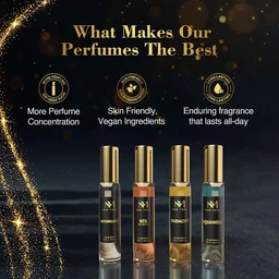 Nourish Mantra NM New York Metropolis Man Luxury Perfume Set of 4 15ml each set| Long Lasting Eau De Parfum | Premium Fragrance Gift Set | Vegan - Travel-Friendly - 60ml Total