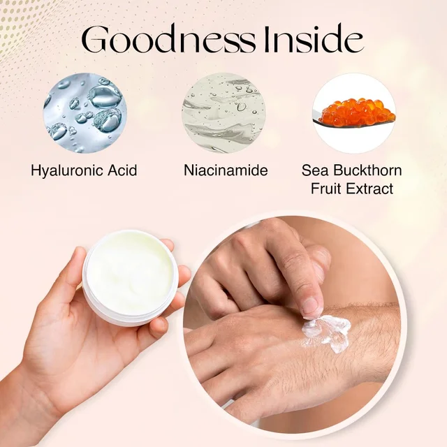 Nourish Mantra Urban Raja Daily Moisturizing Cream 50ml | Infused with Hyaluronic Acid & Niacinamide | Hydrates, Nourishes & Revitalizes Skin | For All Skin Types?