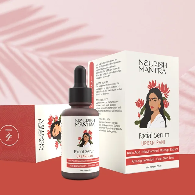 Nourish Mantra Urban Rani Facial Serum 30ml with Kojic Acid | Niacinamide & Moringa Extract | Anti-Pigmentation Face Serum for Glowing | Even-Toned & Radiant Skin