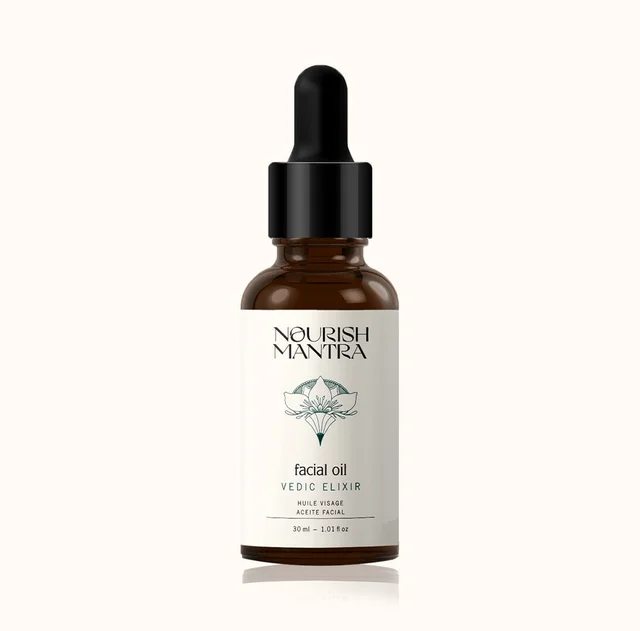 Nourish Mantra Vedic Elixir Facial Oil 30ml | 8-in-1 Botanical Blend | Reduces Pigmentation | Fine Lines & Dark Spots | For Glowing, Hydrated & Youthful Skin