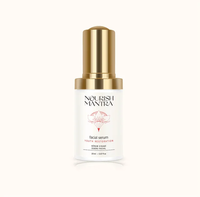 Nourish Mantra Youth Restoration Serum 20ml | Anti-Aging Serum with Bakuchiol, Retinol & Hyaluronic Acid | Firms, Hydrates & Smoothens Skin Texture