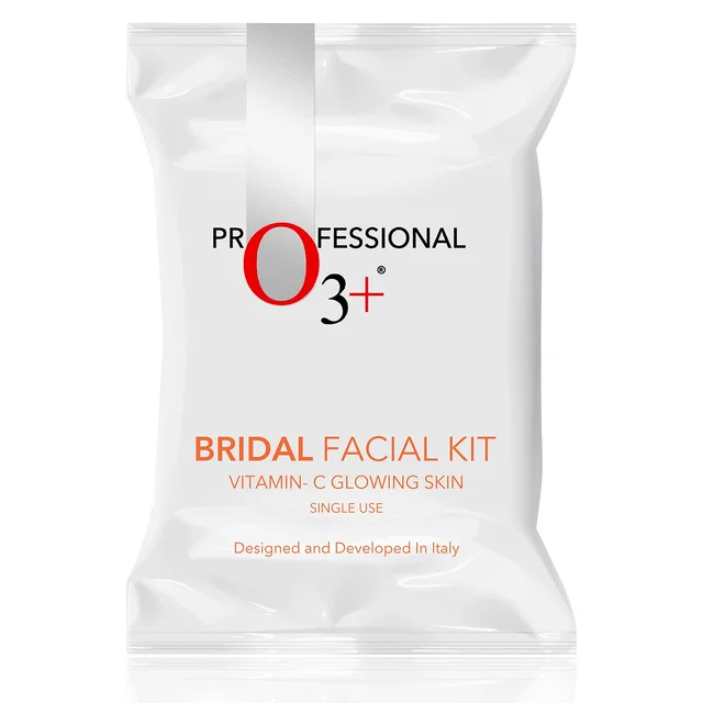 O3+  Bridal Facial Kit Vitamin C for Glowing Skin & Radiant Fair Complexion for Suitable all Skin types 136g Single Use