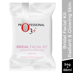 O3+ Professional Bridal Facial Kit 60g + 69ml | Bridal Glow Facial with Hyaluronic Acid, Glycolic Acid & Niacinamide | Radiant Skin for All Skin Types