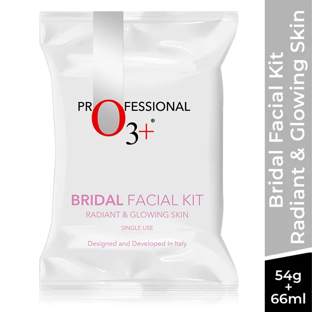 O3+ Professional Bridal Facial Kit 60g + 69ml | Bridal Glow Facial with Hyaluronic Acid, Glycolic Acid & Niacinamide | Radiant Skin for All Skin Types