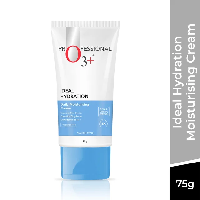 O3+ Professional Hyaluronic Acid Moisturizer Cream 75g | Hydrating Face Moisturizer for All Skin Types | Skin Plumping, Nourishing & Intense Hydration