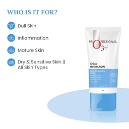 O3+ Professional Hyaluronic Acid Moisturizer Cream 75g | Hydrating Face Moisturizer for All Skin Types | Skin Plumping, Nourishing & Intense Hydration