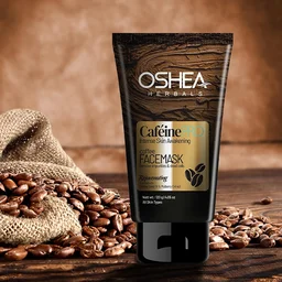 Oshea Herbals Cafeine Pro Coffee Face Mask 120g | Enriched with Coffee Seed Oil & Mulberry Extracts | Removes Dead Cells, Excess Oil, Brightens & Purifies Skin