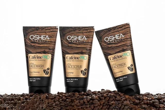Oshea Herbals Cafeine Pro Coffee Face Mask 120g | Enriched with Coffee Seed Oil & Mulberry Extracts | Removes Dead Cells, Excess Oil, Brightens & Purifies Skin