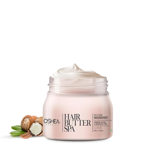 Oshea Herbals Hair Butter Spa Cream 500g Enriched with Cherry, Basil & Neem Extract | Deep Moisturizing Spa Treatment for All Hair Types | Repairs Dull & Damaged Hair
