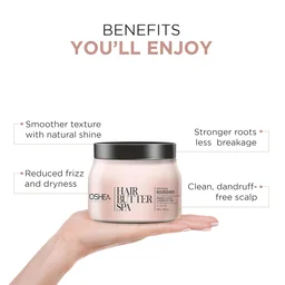 Oshea Herbals Hair Butter Spa Cream 500g Enriched with Cherry, Basil & Neem Extract | Deep Moisturizing Spa Treatment for All Hair Types | Repairs Dull & Damaged Hair