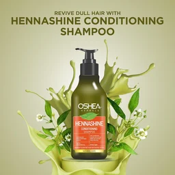 Oshea Herbals Heenashine Conditioning Shampoo 300ml | Deep Cleansing & Conditioning | Controls Dryness, Strengthens Hair | Enriched with Henna & Bhringraj Extracts