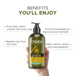 Oshea Herbals Keratin Hair Repair Shampoo 500ml | Strengthens & Repairs Damaged Hair | Smooth, Shiny & Frizz-Free | Deep Nourishment with Keratin Protein | For Men & Women