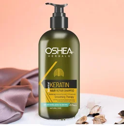 Oshea Herbals Keratin Hair Repair Shampoo 500ml | Strengthens & Repairs Damaged Hair | Smooth, Shiny & Frizz-Free | Deep Nourishment with Keratin Protein | For Men & Women
