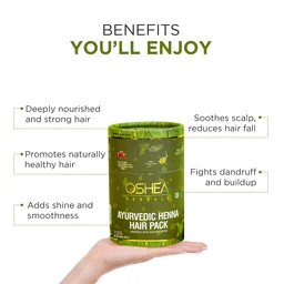 Oshea Herbals Natural Henna Hair Pack 100g | Brown Shade Darkens Greys | Nourishes & Strengthens Hair | Enriched with Mehandi | Neem & Amla for Healthy Growth