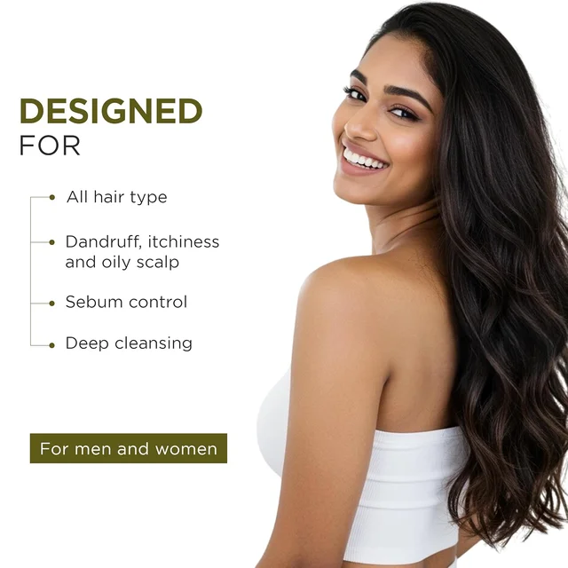 Oshea Herbals Neemclean Anti Dandruff Shampoo 300ml | With Neem & Fenugreek | Controls Dandruff, Relieves Itchy Scalp | Paraben & Silicon Free, For Men & Women