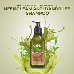 Oshea Herbals Neemclean Anti Dandruff Shampoo 300ml | With Neem & Fenugreek | Controls Dandruff, Relieves Itchy Scalp | Paraben & Silicon Free, For Men & Women