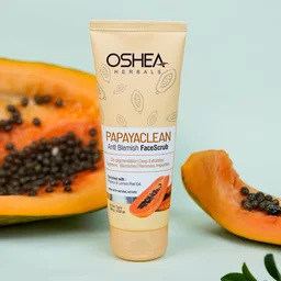 Oshea Herbals Papayaclean Anti Blemish Face Scrub 100g | De-pigmentation | Lighten Blemish | Deep Exfoliates | Remove impurities