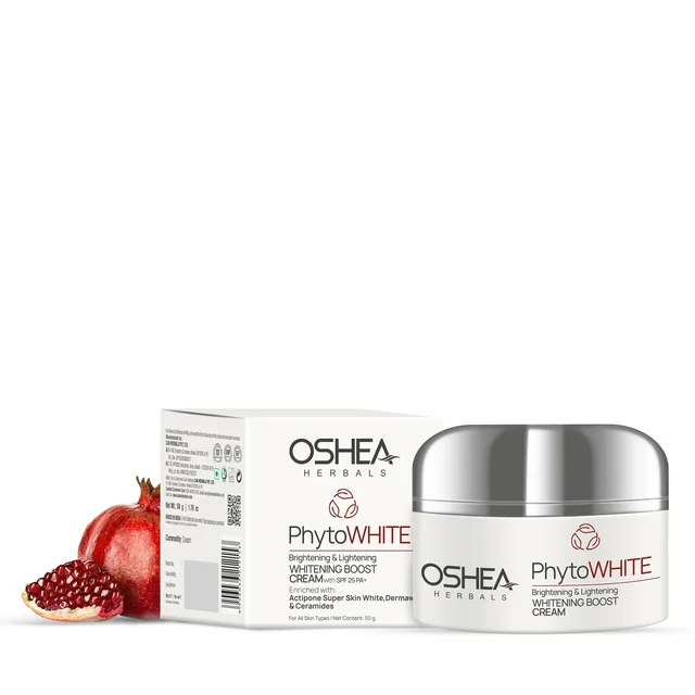 Oshea Herbals PhytoWHITE Brightening & Lightening Cream with SPF 25 PA+ 50g | Whitening Boost | UV Protection | Evens Skin Tone & Radiant Glow | Herbal Daily Moisturizer