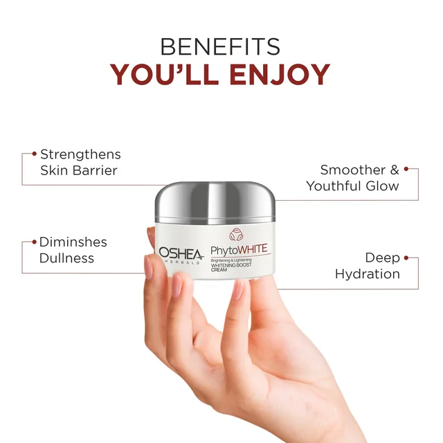 Oshea Herbals PhytoWHITE Brightening & Lightening Cream with SPF 25 PA+ 50g | Whitening Boost | UV Protection | Evens Skin Tone & Radiant Glow | Herbal Daily Moisturizer