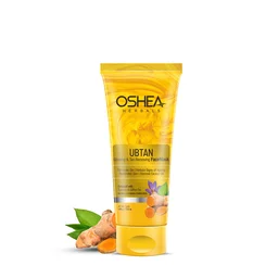 Oshea Herbals Ubtan Glowing & Tan Removing Face Mask 100g, with Turmeric Extract & Herbal Formula | Removes Tan, Repairs Sun Damage, Brightens & Revives Dull Skin