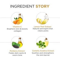 Oshea Herbals Vitamin C Brightening & Hydrating Skin Toner 120ml for All Skin Types | Purifies, Refreshes & Balances pH | Enriched with Lemon Peel Extract & Vitamin C for Radiant Skin