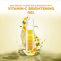 Oshea Herbals Vitamin C Brightening & Illuminating skin Gel 120ml | Lightweight Hydrating Gel for Glowing Skin | Brightens, Soothes & Revives Dull Skin | Enriched with Vitamin C & Herbal Extracts