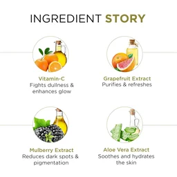 Oshea Herbals Vitamin C Brightening & Skin Illuminating Facewash 150g | With Grapefruit, Lemon & Mulberry Extracts | Deep Cleansing, Glow & Oil Control for All Skin Types