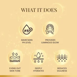Ozone Illuminous Gold Facial Kit - 60g | 6-Step Organic Facial for Radiant, Luminous Skin | Reduce Dullness | Skin Brightening | For Natural Golden Glow | For All Skin Types