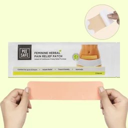 Pee Safe Feminine Herbal Pain Relief Patches (5 patches)| Natural & Pain Relief for Menstrual Discomfort | Sleek Design | No Side Effects & Comfort for Up to 12 Hours