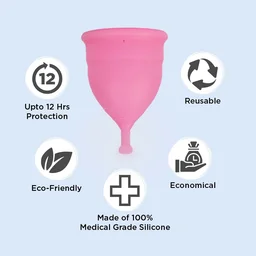 Pee Safe Reusable Menstrual Cup (Large Size) with Pouch | 100% Medical Grade Silicone | Microwavable Friendly Sterlizer| | Leak-Proof Protection & Comfortable Fit