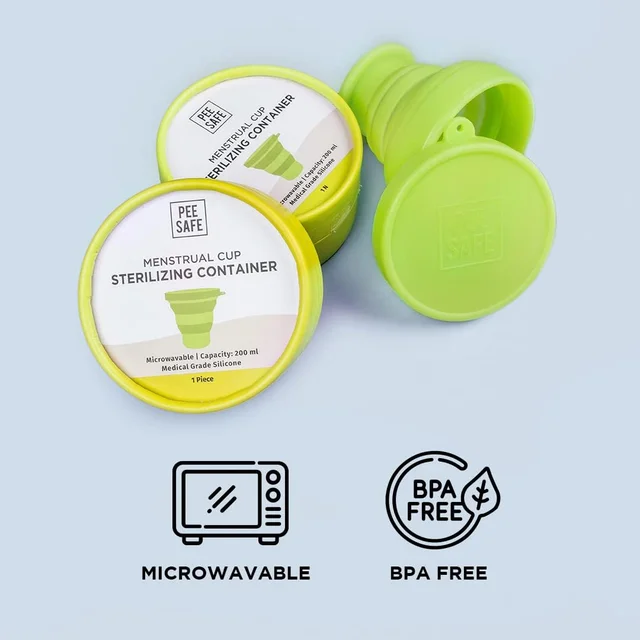 Pee Safe Reusable Menstrual Cup (Small Size) with Pouch | Microwavable & BPA-Free | 100% Medical Grade Silicone | Leak-Proof Protection & Comfortable Fit