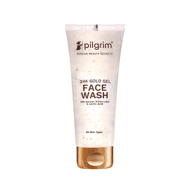 Pilgrim 24K Gold Gel Face Wash, 80ml | Cleanses Gently, Boosts Radiance, and Reduces Signs of Aging for a Glowing, Youthful Skin.