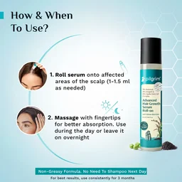 Pilgrim 3% Redensyl & 4% Anagain Advanced Hair Growth Serum 25ml Roll-On | Korean Black Rice Scalp Treatment | Controls Hair Fall, Boosts Regrowth & Density