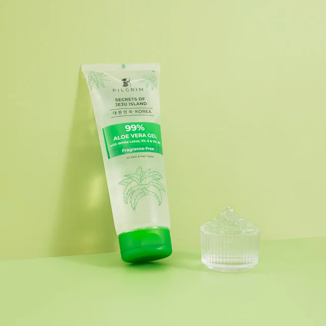 Pilgrim 99% Aloe Vera Gel, 200.0gm | Soothes, Hydrates, and Repairs Skin with a Pure Aloe Vera Formula for Healthy, Nourished Skin.