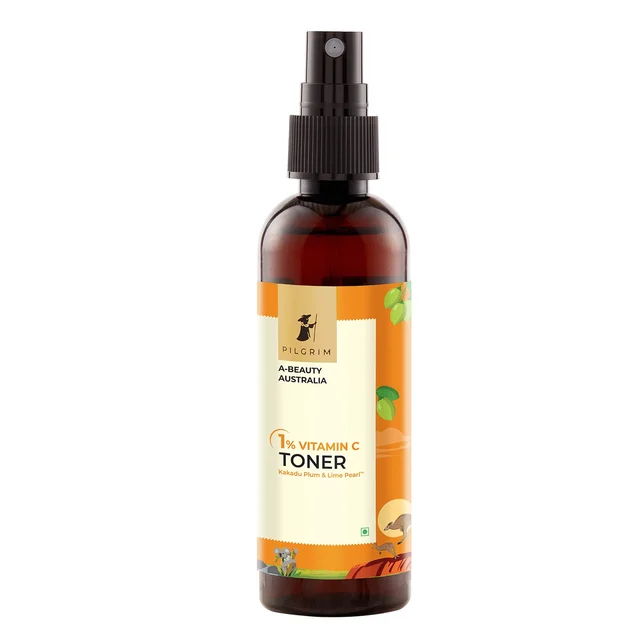 Pilgrim Australian 1% Vitamin C Toner 100ml | Vitamin C Face Toner with Kakadu Plum & Lime Pearl | Brightening, Hydrating & Pore Care | All Skin Types