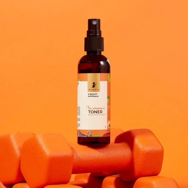 Pilgrim Australian 1% Vitamin C Toner 100ml | Vitamin C Face Toner with Kakadu Plum & Lime Pearl | Brightening, Hydrating & Pore Care | All Skin Types