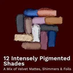 Pilgrim Eyeshadow Palette Midnight Soiree | 12-in-1 Highly Pigmented Multi-Finish Eye Shades | Intense Color Payoff | Long Lasting & Blendable Formula | 24gm Ultimate Glam Palette