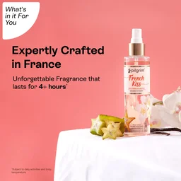 Pilgrim French Kiss Body Mist - 150ml | With Warm Vanilla & Sensual Starfruit | Long-Lasting | Body Mist for Women | Ideal Gift for Fragrance Lovers | Romance perfume for women | Designed in France