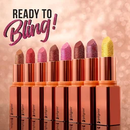 Pilgrim Glitter Lipstick Dubai luxury lifestyle 03 Dubai Gold 4.2g | Glitter-Infused Matte Finish | Enriched with Vitamin E & Olive Oil | Non-Drying & Long-Lasting | Suitable for All Skin Types