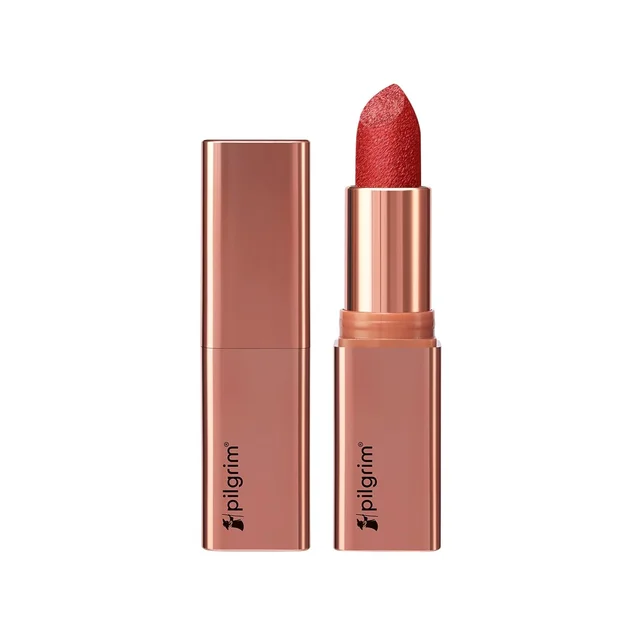 Pilgrim Glitter Lipstick Dubai luxury lifestyle 01 Jumeirah Jewel 4.2g | Glitter-Infused Matte Finish | Enriched with Vitamin E & Olive Oil | Non-Drying & Long-Lasting | Suitable for All Skin Types