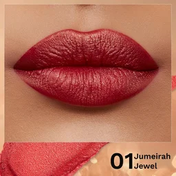 Pilgrim Glitter Lipstick Dubai luxury lifestyle 01 Jumeirah Jewel 4.2g | Glitter-Infused Matte Finish | Enriched with Vitamin E & Olive Oil | Non-Drying & Long-Lasting | Suitable for All Skin Types