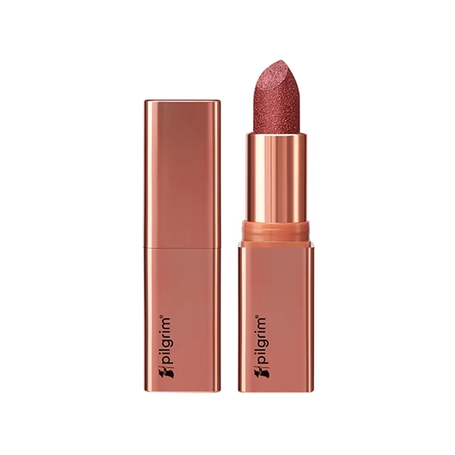 Pilgrim Glitter Lipstick Dubai luxury Lifestyle - 04 Arabian Nights | Luxury Matte Finish | Infused with Vitamin E & Olive Oil, Non-Drying | Suitable for All Skin Types