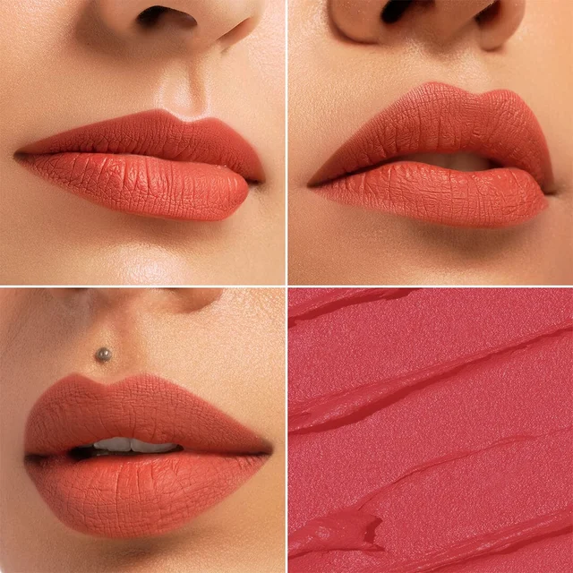 Pilgrim Lip Crayon 1.4g Matt Me Up The Spanish Collection Nude Coral 03 | Ultra Smooth Velvet Matte, High Pigment, Long Wear Nude Lip Crayon