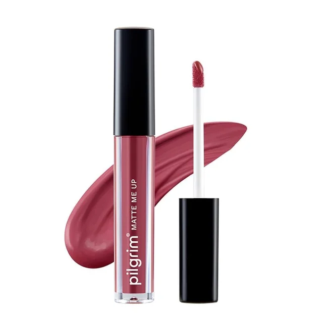 Pilgrim Liquid Matte Lipstick 07 Pink Kisses |Bold Pink Kisses Shade | Velvety Matte Finish | Long-Lasting | Smudge-Proof | Lightweight Formula for All-Day Comfort & High Pigmented Color