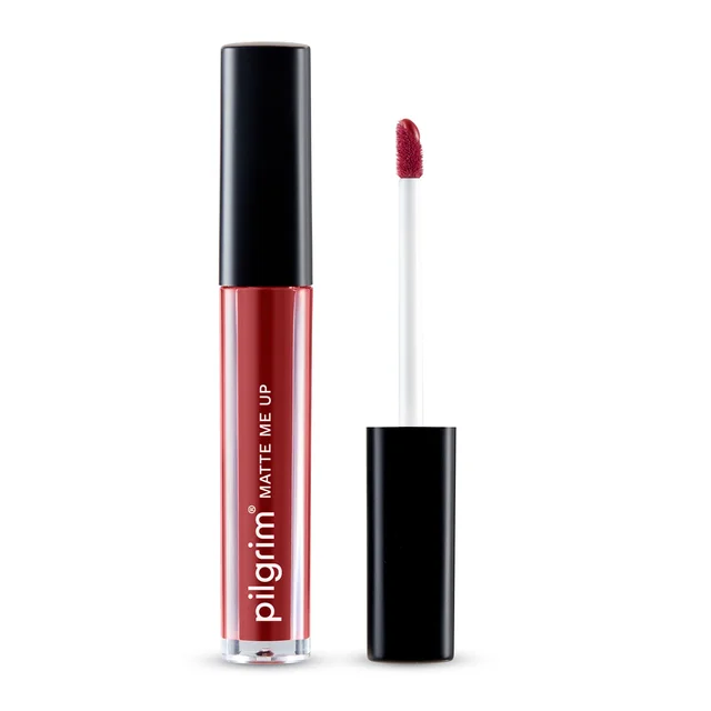 Pilgrim Liquid Matte Lipstick 16 Red Revenge |Long-Lasting | Transfer-Proof Formula | Hyaluronic Acid & Spanish Squalane | Bold, Hydrating Matte Finish for All-Day Wear