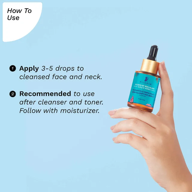 Pilgrim Niacinamide & Alpha Arbutin Skin Clarifying Serum, 30 ml | 5% Niacinamide + 1% Alpha Arbutin Acne Scar Treatment